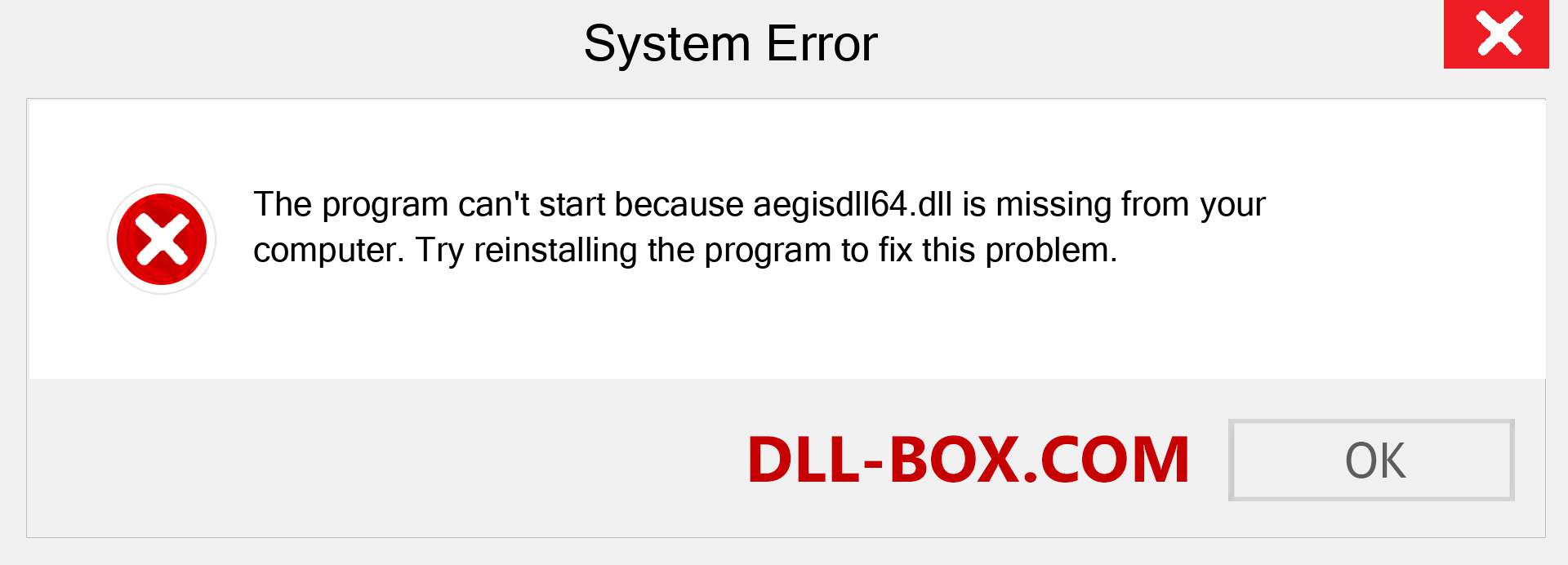  aegisdll64.dll file is missing?. Download for Windows 7, 8, 10 - Fix  aegisdll64 dll Missing Error on Windows, photos, images